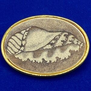 Vintage Museum of Fine Arts Shell Brooch